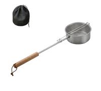 Non-Toxic Stainless Steel Campfire Popcorn Popper | Detachable Safe Popcorn Maker for Fire Pits, Grills & Camping | Healthy Popcorn Making Essential