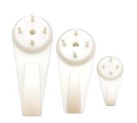 Non-Trace Picture Frame Hooks, 30 PCS Picture Hanging Kit Assorted Photo Hanging Hooks Hard Wall Hanger Hook White Picture Hanging Set for Drywall Concrete Wall Plasterboard Walls