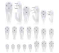 Non-Trace Picture Hooks for Hard Walls, 70 Pcs Pictures Hanging Kit, Assorted Sizes Hanging Hook for Fixing Picture Frames on Lime,Plasterboard, Drywall, Latex Wall