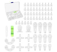 Non-Trace Picture Hooks, OIHCAZ 62PCS Picture Hanging Hooks Kit for Hard Walls Plasterboard, Frame Hanger Hook for Photo Decor Clocks