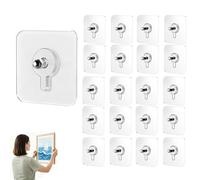 Non-Trace Screw Hook Stickers, No Drill Adhesive Hooks, Self Adhesive Nails Wall Mount Non-Trace Screw Hook Stickers for Kitchen Bathroom Home Office (30PC)
