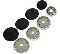 Non Universal Oven Cooker Hob Gas Burner Crown & Flame Cap Kit for IKEA SMEG - Small, 2 Medium & Large, 55mm - 100mm