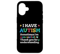 Non-verbal Autism, Autism Awareness Disorder ASD Support Case for iPhone 16