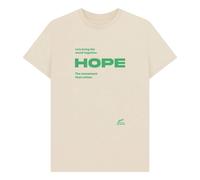 Non Violence HOPE Cream T-Shirt in Natural | Size: Medium Non Violence Natural M