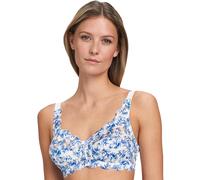 Susa Women's Latina Bra, Semi-Sheer, Blue Print, 38C