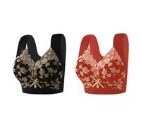 Non Wired Bras for Women 2pc Seamless Push Up Seamless Smoothing Plus Size Sexy Everyday Bra T Shirt Soft Comfort Support Lifting Wirefree Anti-Sagging Large Breasts Daily Yoga Ladies Bralettes