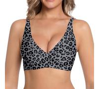 Non Wired Bras for Women Jelly Wireless Seamless Bra Push Up Leopard Print Bras Comfort Sleep Bralettes T-Shirt Bra Comfortable Wireless T Shirt Bralettes