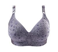 Non Wired Bras for Women Seamless Plus Size Jacquard Bras Deep V Neck Push up Crop Tops Smooth Adjustable Straps Comfort Nursing Bralettes Firm Big Deal Days Blue