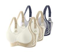 Non Wired Bras for Women UK 3 Pieces Seamless Support Wireless Bra for Large Breasts Comfort Soft Bralettes with Adjustable Straps Ladies Full Coverage Bralettes Sleep Underwear