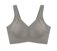 Non Wired Bras for Women UK Push Up Sports Ribbed Wireless Wire Free Push-Up Adjustable Wire-Free Minimiser Support Lift Breathable Bra Comfortable Full Coverage Soft Lady Bra Coffee