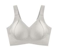 Non Wired Bras for Women UK Push Up Sports Ribbed Wireless Wire Free Push-Up Adjustable Wire-Free Minimiser Support Lift Breathable Bra Comfortable Full Coverage Soft Lady Bra White