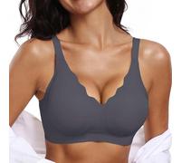 Non Wired Bras for Women UK Push Up Wireless Add Padded Support Lift Large Plus Size Breasts Seamless Sports Comfort Bras Wire Free Soft Straps Comfy High Impact Strap Minimiser Built in Bra Black