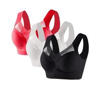 Non Wired Bras for Women UK Sexy Deep V Seamless Wireless 3 Pack
