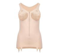 Non-wired Corselette with Front Zip and Suspender Strap Susa 6452 Skin 36-50 B-D