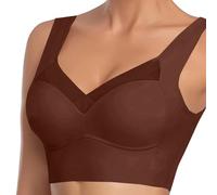 Non Wired Support Bras for Women, Comfortable Seamless Support Bra Lift Full Coverage Bra Mesh Lace Women's Sports Bras Wireless Comfy Bras Push Up Bras Sports Everyday Bra