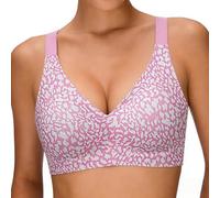 Non Wired Support Bras for Women Jelly Bra for Women Wireless Push Up Seamless Everyday Bralette with Soft Gel Support Invisible Full Coverage T-Shirt Bras Non Wired Everyday Sleep Bra Pink