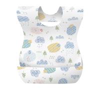 Non-Woven Baby Bibs 10 Pack, Waterproof Adjustable Feeding Bib with Pocket, Absorbent for Toddlers 3+ Months, Ideal for Travel Daycare Indoor Outdoor Use (Little lamb)