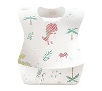 Non-Woven Baby Bibs 10 Pack, Waterproof Adjustable Feeding Bib with Pocket, Absorbent for Toddlers 3+ Months, Ideal for Travel Daycare Indoor Outdoor Use (Dinosaur baby)