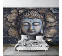 Non-Woven Buddha Statue Photo Wallpaper, 375x250 cm (WxH)