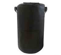 Non Woven Compost Bag for Organic Waste Bin, Leaf Bag and Garden Waste, Probiotic Fermentation Accelerator, Sturdy 33 Gallon 125L Capacity for Yard Cleanup(Black)