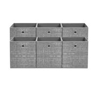 Songmics Storage Boxes, Set Of 6 Non-Woven Fabric Box With Handle, 26 X 26 X 28 Cm, Fit Cube Storage Unit, For Shelves, Foldable