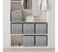 Non-Woven Fabric Organiser Boxes with Handle, Heathered Grey / 33 x 33 x 33 cm