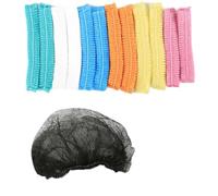 Non Woven Mob Caps, Disposable Hair Nets Cap, Dust-free Hair Covers Headwear for Salon, Catering, Cosmetics, Hospital, etc. (100pcs Blue)