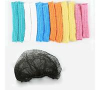 Non Woven Mob Caps, Disposable Hair Nets Cap, Dust-free Hair Covers Headwear for Salon, Catering, Cosmetics, Hospital, etc. (100pcs Pink)