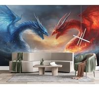 Non-Woven Paste The Wall Mural 3D Fantasy Dragon Photo Wallpaper