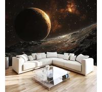 Non-Woven Paste The Wall Mural 3D Planet Nebula Photo Wallpaper | Wipeable Waterproof Mural Wallpaper Starry Sky Space Feature Wall Art 200x140 cm for Living Room Bedroom Home Office H99