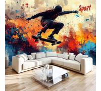 Non-Woven Paste The Wall Mural 3D Skateboard Graffiti Photo Wallpaper