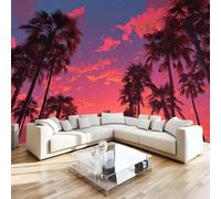 Non-Woven Paste The Wall Mural 3D Tropical Palm Tree Photo Wallpaper