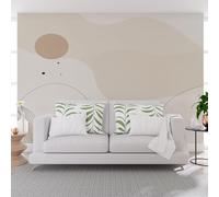 Non-Woven Photo Wallpaper Painted Geometric Linear Sun 365x254cm(W x H) Wall Mural Wallpaper for Living Room Bedroom Children's Room Corridor Murals Decoration Irregular Geometric Poster Picture