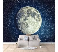 Non-Woven Photo Wallpaper Planet Galaxy 3D Pattern Galaxy Wall Mural 400x280 cm Durable Waterproof Easy to Clean Wall Paper for Living Room Corridor Café Gallery Office Decoration Mural Poster