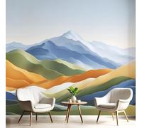 Non-woven photo wallpaper, simple lines theme, abstract mountain, non-woven wallpaper mural for living room, bedroom, TV background wall decoration, 3D effect wall wallpaper, 150cm x 105cm