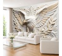 Non-Woven Photo Wallpaper Spread Wing Eagle Size 280×200cm (Wxh) Large Baroque-Style Backdrop Mural Decorative Art Wall Decor for Living Room Sofa Background 280×200cm (Wxh) (110×79Inch)