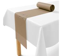 Non-Woven Table Runner Beige [30 cm x 25 m] - Disposable Table Runner as Elegant Table Runner Table Decoration for Weddings, Communion, Christenings, Birthdays, Christmas and Beer Table Festivals