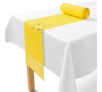 Non-Woven Table Runner Yellow [30 cm x 25 m] - Disposable Table Runner as Elegant Table Runner Table Decoration for Weddings, Communion, Christenings, Birthdays, Christmas and Beer Table Festivals