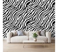 Non-Woven Wall Mural Photo Wallpaper Animal Texture Minimalist 400 x 280 cm | Classic Print Zebra Stripe Photo Wallpaper Mural, Premium Art Print Decor Wallpaper for Kids' Bedroom & Home Interiors