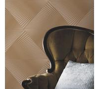 3D Effect Metallic Geometric Textured Vinyl Wallpaper with Satin Finish in Gold Perfect for Feature Walls Erismann 10404-30