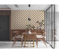 Non-Woven Wallpaper 3D Graphic gold white Gloss 38691-1 (4,58£/1qm)