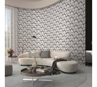 Non-woven wallpaper 3D look graphic white grey metallic 10401-47 (3,46£/1qm)