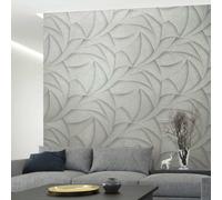 Non-woven wallpaper 3D look waves graphics grey white gloss 35504 (5,52£/1qm)