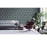 Non-Woven Wallpaper 3D Triangles blue grey silver 38692-4 (3,58£/1qm)