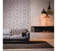 Non-Woven Wallpaper 3D Triangles light grey 38692-2 (3,82£/1qm)