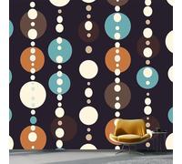 Non-Woven Wallpaper 400 X 280 Cm Modern and Simple Polka Dots 3D Art Photo Wallpaper Wall Mural Home Poster Decoration Polka Dot Vertical Pattern Murals Wall Art Print for Living Room