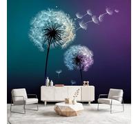 Non-Woven Wallpaper 450 x 315 cm Minimalist Botanical Art Photo Wallpaper Wall Mural Dandelion Murals Home Poster Decoration Wall Art Print for Living Room Kids Bedroom
