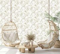 Non-woven wallpaper 47403 tropical trees birds white brown Marburg (5,02£/1qm)
