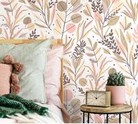 Non-woven wallpaper 47409 leaves Scandi style white beige Marburg (5,02£/1qm)