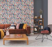 Non-woven wallpaper 47412 leaves Scandi style white colorful Marburg (5,02£/1qm)